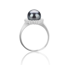 8-9mm Zoetwater Ring in Dreama Zwart geverfd