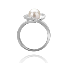 6-7mm Zoetwater Ring in Heart Wit