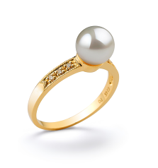 7.5-8mm Japanse Akoya Ring in Anne Wit