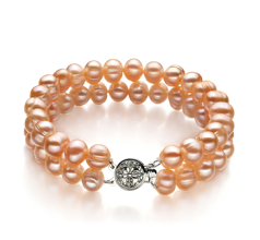 6-7mm Zoetwater Armband in Evelina Roze