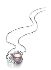 9-10mm Zoetwater Hanger in Katie Heart Lavendel