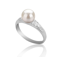 6-7mm Zoetwater Ring in Cristy Wit