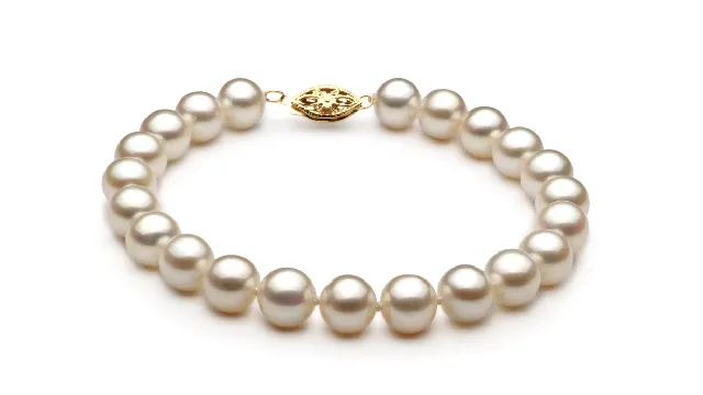 View Witte zoetwaterparel armband collection