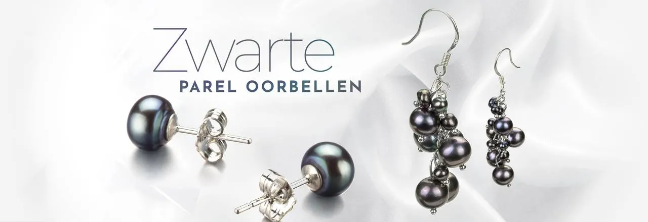 Landing banner for Zwarte parel oorbellen