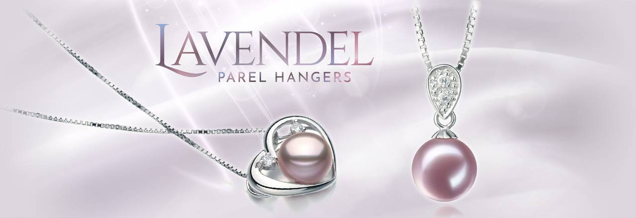 PearlsOnly Lavendel parel hangers