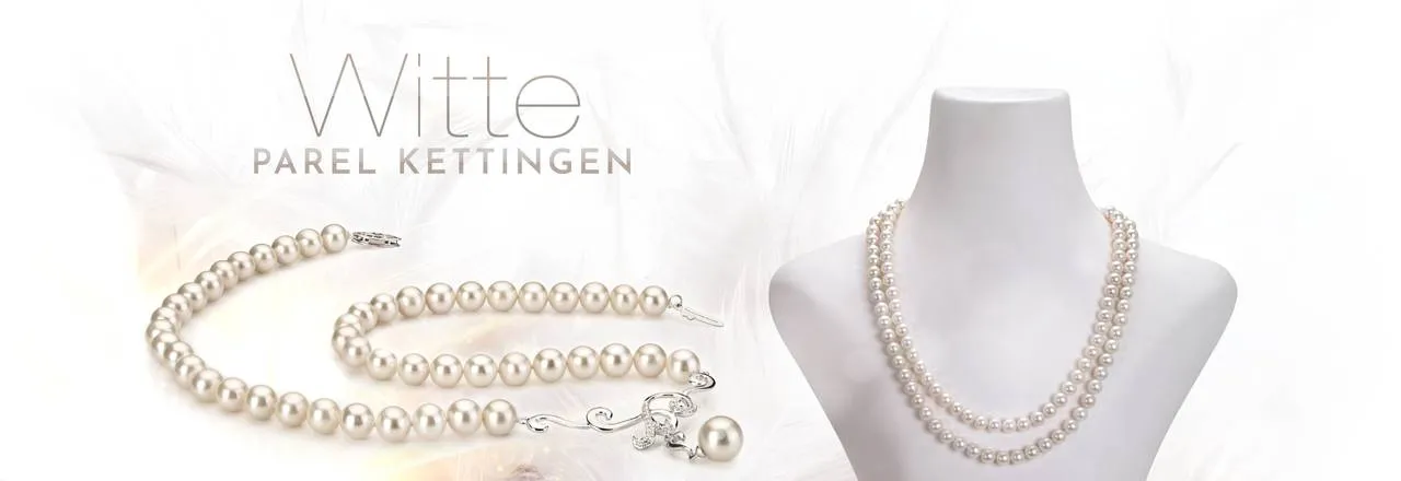 PearlsOnly Witte parelkettingen