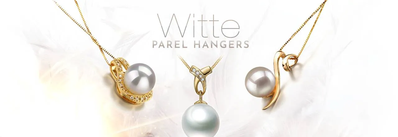 PearlsOnly Witte parelhangers